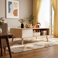 Table basse moderne en bois massif pour salon, chambre à coucher, table d'appoint pour canapé