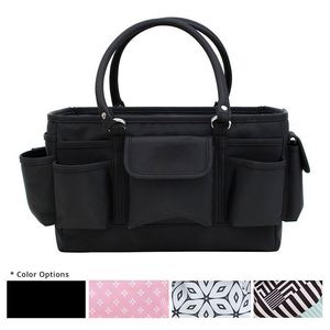 Sac de rangement et de transport en papier kraft noir de luxe BSCI pour artistes, organisateur pour l'artisanat, la couture, l'art papier et le bureau - Product Image 3