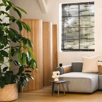 Écran de séparation Paravan de confidentialité en bambou décoratif moderne mobile et écologique pour l'intérieur