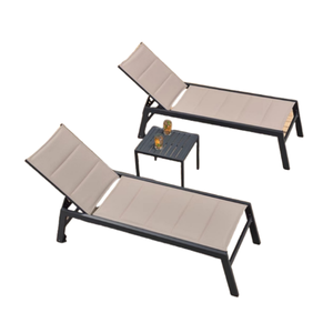 Tumbona Doble para Exteriores con 5 Posiciones Ajustables, Tumbona con Ruedas para Tomar el Sol, Silla para Broncearse para Hoteles y Playa - Product Image 6