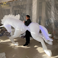 Costume de cheval gonflable LED pour fête d'anniversaire sur le thème du cheval