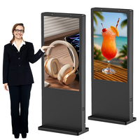 Écran publicitaire LCD extérieur haute luminosité 55 pouces IP65 Android/Windows pour la vente au détail, le commerce et les parcs urbains