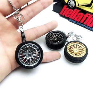 Wholesale Zinc Alloy <b>Key</b> <b>Chain</b> Wheel Rims Tyre Keychain Wheel Hub Keyring Rotatable Auto Car Tire Keychain - Product Image 4