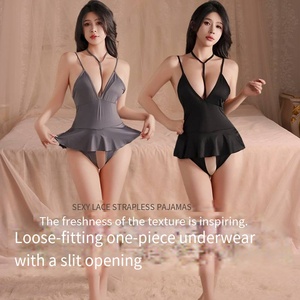 Nueva <span class=keywords><strong>lencería</strong></span>, pijama, entrepierna abierta de una pieza, uniforme de chica picante, conjunto seductor y apasionado. Las niñas <span class=keywords><strong>gorditas</strong></span> de talla grande pueden usar - Product Image 3
