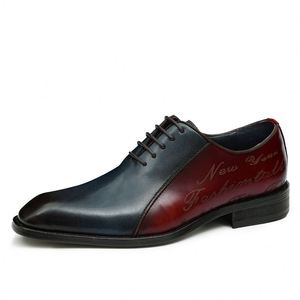 2025 High Quality Business Oxford Pointed-Toe Formal Lace-Up Handmade Autumn Wedding <b>Shoes</b> <b>Height</b> <b>Increasing</b> Anti-Slip - Product Image 3
