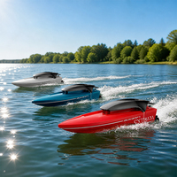 Mini bateau télécommandé RC, bateau de course 2.4G prêt à l'emploi, portée 10-15M, marche avant/arrière, virages à gauche/droite, rotation à 360 degrés