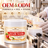 Masker Rambut Pelembap Perbaikan Rambut dengan Minyak Argan dan Cuka Apel, Perawatan Mendalam Anti Frizz, OEM Label Pribadi Grosir Kustom