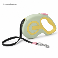 Nouvelle laisse en plastique pour animaux de compagnie, corde de traction pour chien, dispositif de traction en silicone, revêtement en caoutchouc, chaîne rétractable automatique réfléchissante pour la promenade