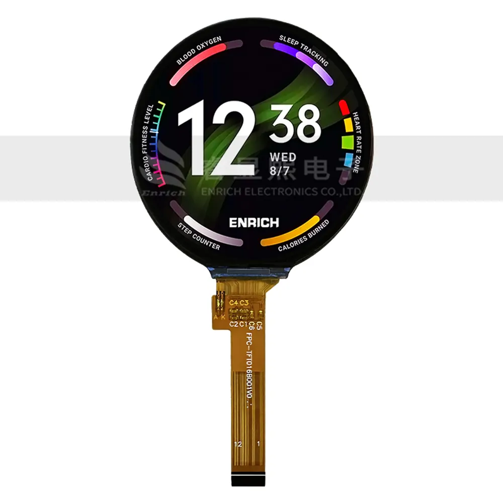 Enriqueça 1.6 Round TFT LCD Display Alta Resolução Smart Watch LCD Module