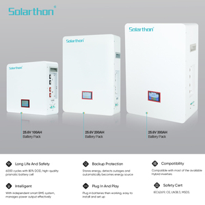 Solarthon 25.6V 100AH Lifepo4 Batterij Lithium-ion Batterijpakket Goede Prijs Zonne-energie Opslag Wandvoeding - Product Image 1