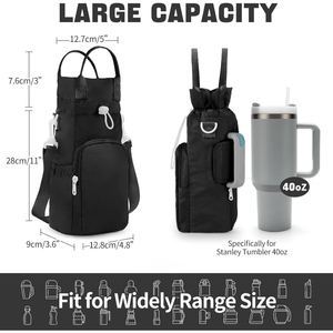 Vendita calda portatile isolato Set di bottiglie d'acqua pieghevole Multi-borsa bocca a spalla singola a tracolla accessori per bicchieri d'acqua - Product Image 2