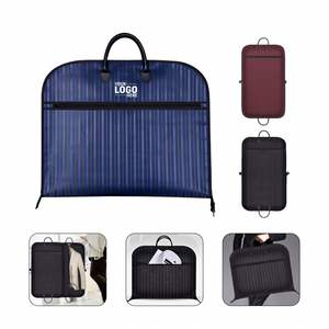 Housse de costume en tissu Oxford avec logo personnalisé, anti-poussière - Sac de rangement rayé pour manteaux et costumes, pour la protection des vêtements - Product Image 1