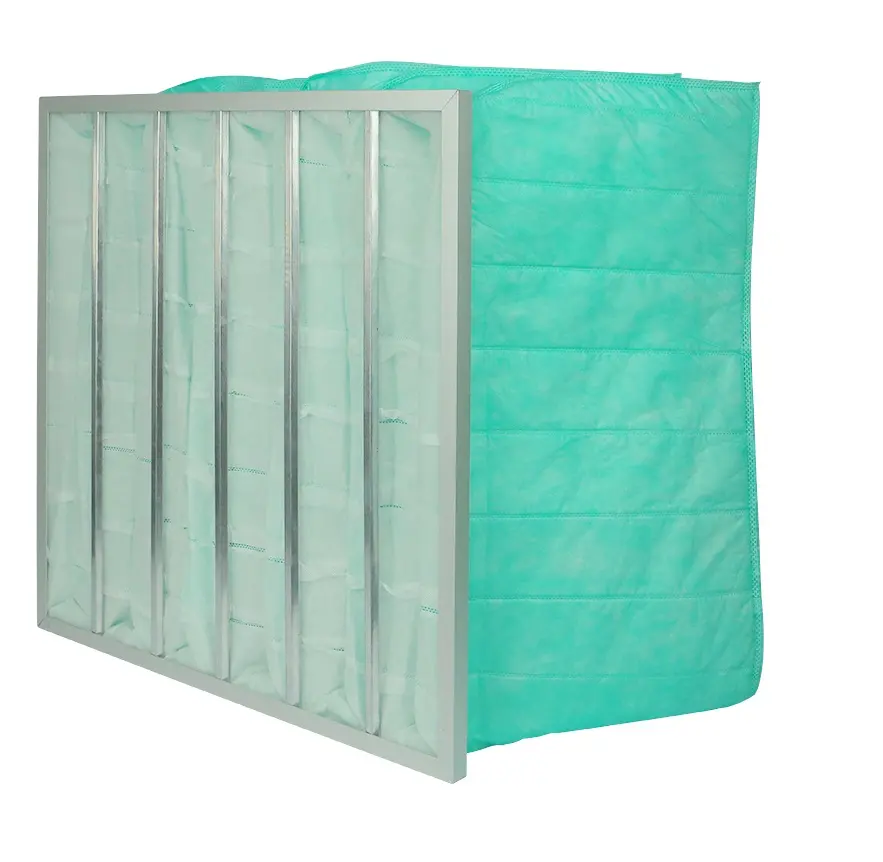 Özelleştirilmiş çoklu torba filtre fabrika ön filtresi cep F6 temiz oda hava arıtma sistemi orta verimli çanta filtre