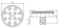 Module LED RVB SMD5050 70mm Carnival DC24V pour éclairage de manèges, voitures tamponneuses, carrousels et autres attractions de fête foraine - En vente