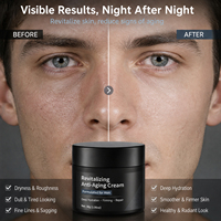 Produits de soin de la peau pour hommes, crème revitalisante pour le visage, renforce la barrière cutanée, formule au squalane, anti-âge, hydratant de nuit rapide