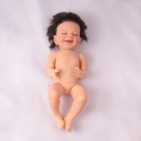 Poupée Bébé Reborn en Silicone de 20 Pouces avec Vêtements Rayés Colorés, Corps Réaliste en Vinyle, Cadeau pour Enfants pour Jeu d'Imitation