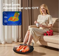 Masseur pour les pieds et les jambes, compression d'air chauffante, pétrissage, rechargeable par USB, confort pour les mollets et les chevilles, AS ALL STAR CE