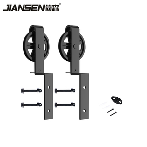 <span class=keywords><strong>Puerta</strong></span> de Granero empotrada de acero al carbono, <span class=keywords><strong>puerta</strong></span> doble Interior, Bypass de doble vía, Kits de Hardware de <span class=keywords><strong>puerta</strong></span> de Granero deslizante Industrial - Product Image 3