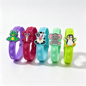 Bracelet en silicone anti-stress pour enfants avec animaux de dessin animé, logo personnalisé, cadeaux promotionnels, jouet anti-stress - Product Image 4