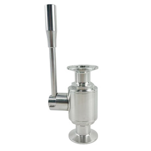 Válvula de Bola Sanitaria Kingston Tipo Abrazadera, Acero Inoxidable 304, Manija Redonda, Pasante Recto, Grado Alimenticio - Product Image 3