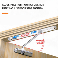 Ferme-porte automatique robuste à rail coulissant, amortisseur hydraulique silencieux anti-choc triangulaire
