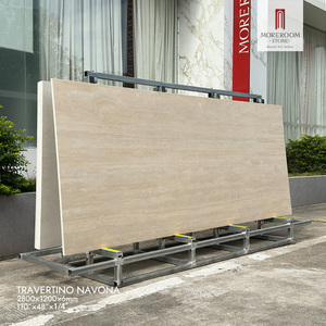 Lastre di Travertino in Pietra Sinterizzata 1200x2800mm, Finitura Opaca, Pavimentazione in Pietra Naturale per Design Moderno Interno ed Esterno - Product Image 1