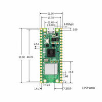 Raspberry Pi Pico 2W RP2350 Chip Arsitektur Ganda Dual Core Papan Pengembangan Mikrokontroler Modul Elektronik Mini Mainboard