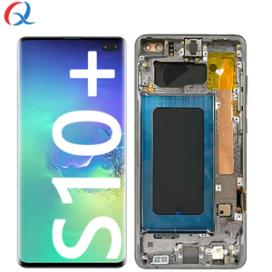 Layar G975F untuk samsung s10 plus layar lcd ponsel asli lcd untuk Galaxy s10 plus layar oled Pantalla s10 plus