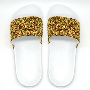 Espadrilles coulissantes pour femmes, Espadrilles à perles scintillantes vamp, vente en gros - Product Image 6