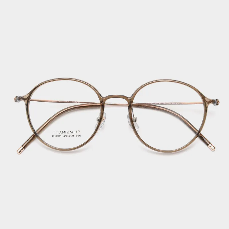 2023 New Women Retro Round Glasses Frame Ultralight Titanium Alloy Men Myopia Glasses Optical Prescription Eyeglasses Myopia