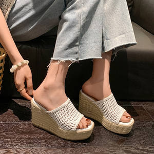 Sandales plates antidérapantes en corde tressée, style coréen tendance été 16/5000 - Product Image 6