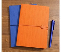 Agenda à Logo personnalisé en cuir PU, Journal à couverture rigide non daté, agenda hebdomadaire et mensuel, carnet A5 avec stylo