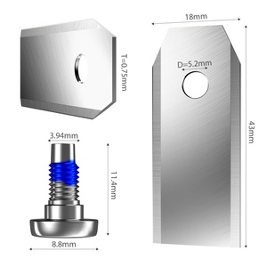 Cuchillas de Repuesto Extra Largas de 43x18x0.75mm para Cortacéspedes Robóticos, Compatibles con Automower, Gardena, Segway Navimow - Product Image 2