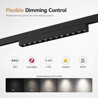 Système d'éclairage sur rail LED encastré ultra-fin magnétique pour plafond, modules linéaires, pour projets modernes résidentiels et hôteliers, IRC 95