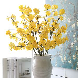 LO-1160 Ramo de Forsythia Artificial, <span class=keywords><strong>Jazmín</strong></span> de Invierno Artificial de Tallo Largo para Centros de Mesa de Boda de Primavera y Decoración de Fiestas - Product Image 1