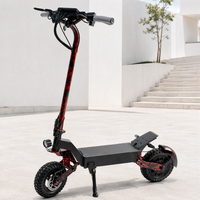 1200W Elektrikli Scooter 48V Katlanabilir E-Scooter 11 İnç Yetişkin Elektrikli Scooter Arazi Tipi Disk Frenli