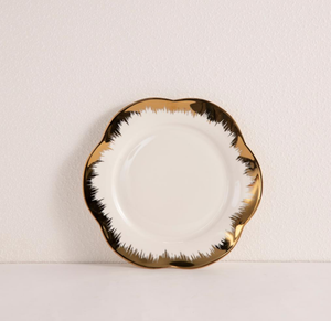 Nuevo Juego de Vajilla de Porcelana Fina de Lujo, Blanco con Borde Dorado, Plato y Tazón con Forma de Flor, para Hotel, Restaurante, Regalo de Boda - Product Image 3