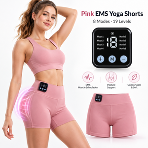 Damen Rosa Smart Yoga-Shorts mit Hoher Taille, Po-Formende Trainingshose, Körperformende Fitness-Workout-Powerpants für Fitness, Yoga und Alltag - Product Image 1