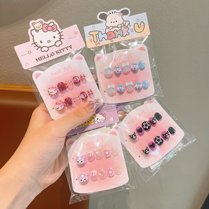 Nouveaux <span class=keywords><strong>faux</strong></span> <span class=keywords><strong>ongles</strong></span> autocollants pour petites filles, mignons, imperméables, pour enfants, autocollants pour <span class=keywords><strong>ongles</strong></span> auto-adhésifs - Product Image 3