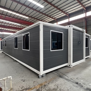 Maison conteneur moderne préfabriquée en bois Maison mobile de luxe pliable et extensible de 40 pieds, 3 chambres à coucher 2 salles de bain Vente d'énergie solaire - Product Image 3