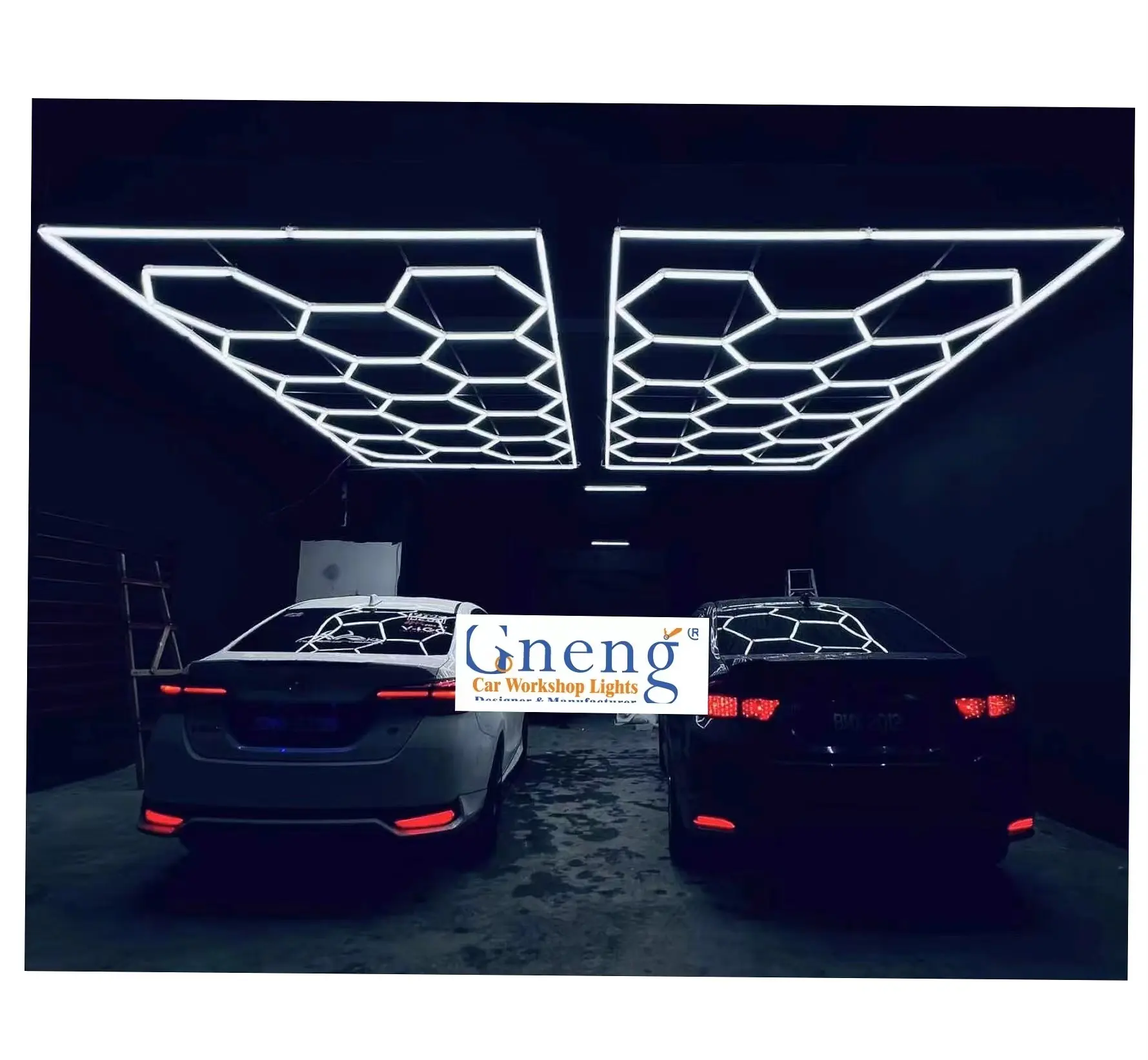 Il Garage all'ingrosso del modello esagonale di alto livello di alto flusso dell'oem accende l'illuminazione principale esagerata per il dettaglio dell'automobile