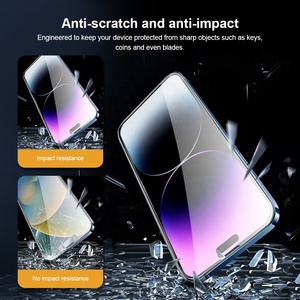 3 paquetes para <span class=keywords><strong>iPhone</strong></span> 13 15 16 14 12 Pro Max Protector de pantalla de vidrio templado antiarañazos impermeable sin manchas absorción de golpes - Product Image 5