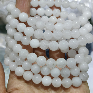 Wholesale 4-10mm Natural <strong>Stone</strong> White <strong>Jade</strong> Crystal Bead Bracelet Gemstone Diy Jewelry for Women Men - Product Image 4
