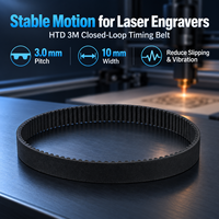 Nouvelle courroie de distribution en caoutchouc HTD 3M à boucle fermée, largeur 10 mm/15 mm, pour remplacement de l'entraînement de graveur laser CNC