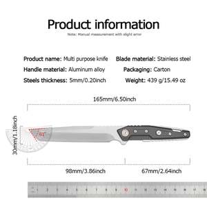 Cuchillo Táctico Personalizable Future Armor, Hoja de Acero Inoxidable de Alta Calidad, Funda de Madera y Plástico Industrial para Exteriores, DIY - Product Image 6