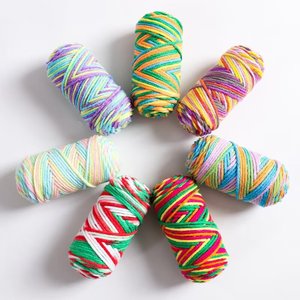 Fancy Geverfd Melkkatoen Gesponnen Gebreid Babygaren, Grof Haakgaren, 5 Strengen - Product Image 2