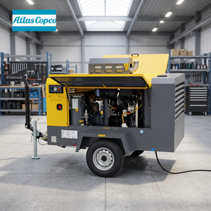 Compresseur d'air diesel portable Atlas Copco XAVS450 450cfm 18m3/min, compresseur rotatif à vis mobile pour l'exploitation minière et la construction - Product Image 1