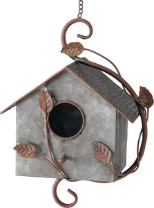 Casa para Pájaros de Metal Ecológica para Jardín con Revestimiento Resistente a la Oxidación, Refugio Decorativo para Aves al Aire Libre, Disponible para la Venta - Product Image 6