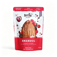 Sachet d'emballage alimentaire personnalisé en PE imprimé, refermable, durable, pour fruits secs et mélange de noix