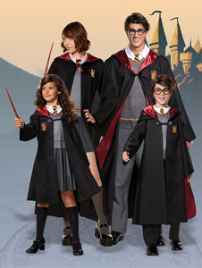 XJ Costume da Mago di <span class=keywords><strong>Harry</strong></span> <span class=keywords><strong>Potter</strong></span> per Giochi di Ruolo - Mantello Versione Magica per Spettacoli - Product Image 1